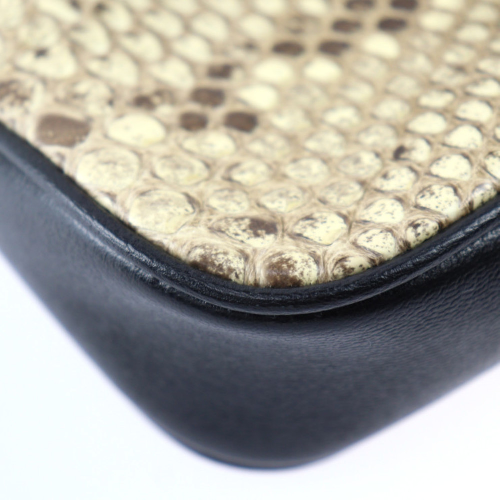 Gucci Python Gg Bag Marmont Tan Black Shoulder - image 5